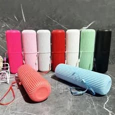 Estojo Porta Escova e Pasta Dental Plástico Multiuso para Viagem Bolsa Escola Colorido Designer