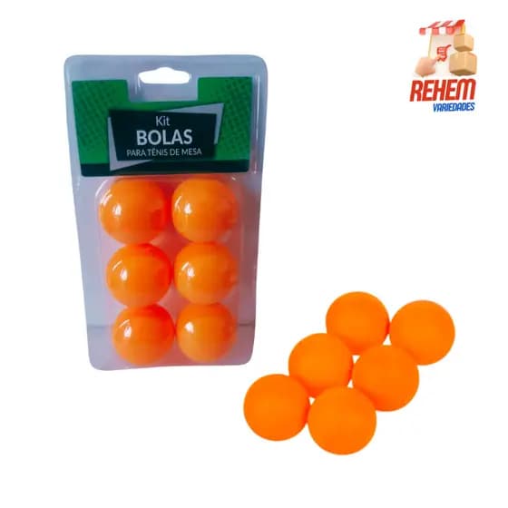 Kit Bolas Laranja para Tênis de Mesa 6 und