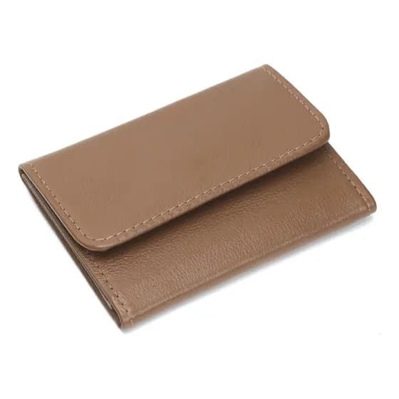 Carteira Feminina Couro Legitimo Pequena Porta Cartão, Rg Caramelo Liso