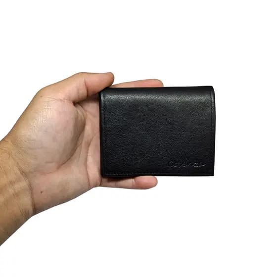 Carteira Masculina Pequena Couro Legítimo Cabe Cnh/cartões