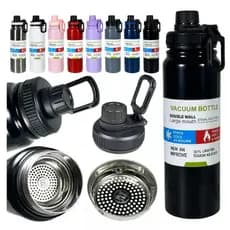 Garrafa Térmica Inox Academia Squeeze Com Isolamento 1000ml