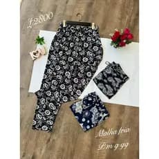 Calça estampada, leve e fresca! Com bolso e elástico na cintura!
