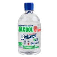 Álcool Gel Elimina 99,9% Das Bacterias 70 Barbarex 430g