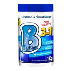 Detergente Pó Pra Máquina Com Secante Brilho 1 Kg Barbarex