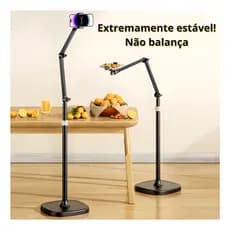 SUPORTE PEDESTAL ARTICULADO RECLINAVEL PEDESTAL DE CHÃO PARA CELULAR