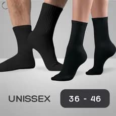 Kit Até 12 Pares Meia Preta Unissex Cano Medio Alto