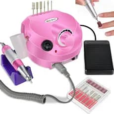 Motor Porquinho Lixadeira Nail Drill Completo Caneta Pedal Brocas Lixas Profissional Unhas Manicure