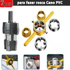 Kit De Matriz De Rosca Para Tubo De PVC-1/2 " 3/4 " 1 " 60 ° Threader Cônico Ferramentas De Reparo De Encanamento