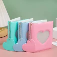 Álbum De Fotos De 3 Polegadas Capa Oca Do Coração Amor Porta-Cartões Instax Mini Para Colecionar Livro