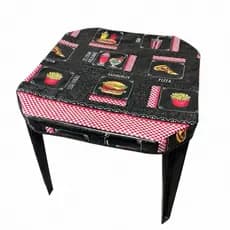 Kit 5 Capas Para Mesa De Plástico Impermeável 70x70 Restaurante Bar Lanchonete
