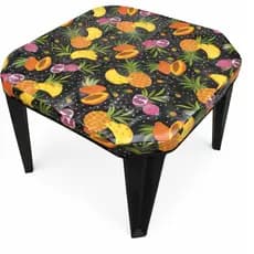 Kit 2 Capas Para Mesa De Plástico Bar Restaurante Lanchonete Estampada Impermeável 70x70