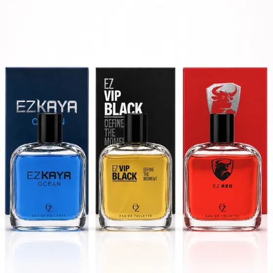 Perfume Masculino Alta Fixação Kit 3Und 100ml Eau de Toilette Marcante