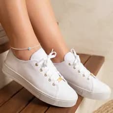 Tenis feminino Casual Sapatenis Branco Leve Confortável Dia a Dia
