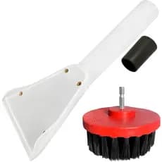 Bico Extratora Bocal Aspirador com Adaptador + Escova Rotativa Limpeza Super Macia Bico Bocal