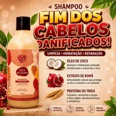Shampoo Hidratante 500ml Cabelo Seco Ressecado Anti Frizz Reparação Capilar S.O.S Me Socorre