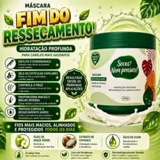 Máscara de Tratamento para Cabelos Secos Secos? Nem Pensar! 500g Hidratação Profunda Nutrição Anti Frizz Brilho