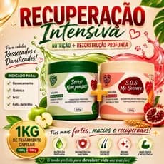 Kit Máscaras Capilares 500g + 500g Hidratação e Reconstrução