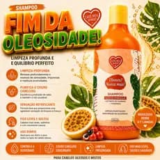 Shampoo para Cabelo Oleoso 500ml Controle da Oleosidade Limpeza Profunda Frescor Duradouro Sem Ressecar