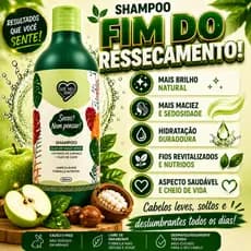 Shampoo para Cabelos Secos 500ml Hidratação Nutritiva Reparação Capilar Brilho Intenso e Maciez