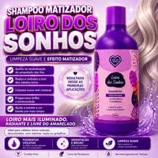 Shampoo Matizador Loiro dos Sonhos 500ml Neutraliza Amarelado