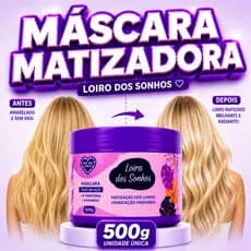 Máscara Matizadora Loiro dos Sonhos 500g Anti Amarelado Hidratação Profunda