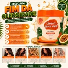 Máscara Capilar para Cabelos Oleosos 500g Controle da Oleosidade Hidratação Leve Nutrição Capilar Cadê Meu Dengo