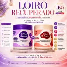 Kit Loiro dos Sonhos + S.O.S Me Socorre 500g cada,  Matização Hidratação Reconstrução
