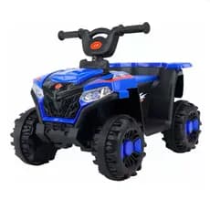 Moto Elétrica Infantil Mini Quadriciclo Infantil Elétrico Azul Marcha Frente e Ré Bateria 6V Com Luz
