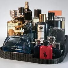 Expositor de Perfumes Organizador Cosméticos Porta Perfume Bandeja Premium Brilhante Penteadeira Luxo