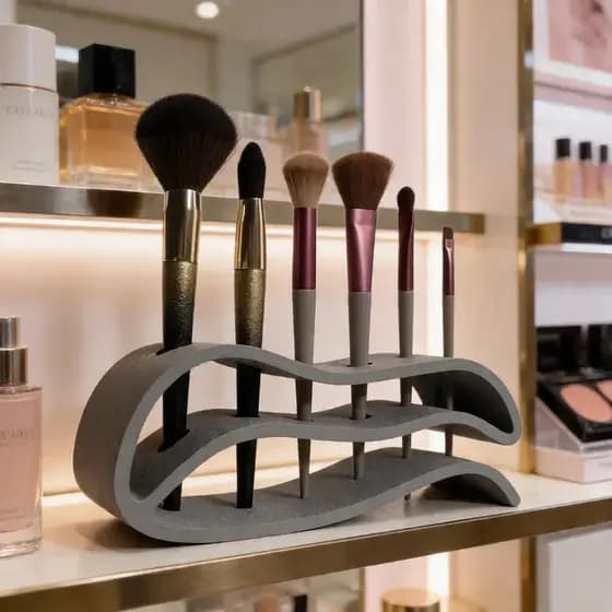 Organizador Maquiagem Porta Pincéis Suporte Premium Penteadeira Multiuso Cosméticos Moderno