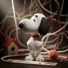 Boneco Snoopy Colecionável Estilo Amigurumi Premium Texturizado Cabeça Giratória Decoração Geek Vintage