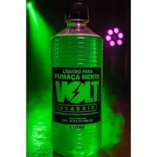 Fluído Liquido p/ Maquina de Fumaça 1lt Menta Festa Dj Igreja Pronto Uso Autolimpante Volt Show Line