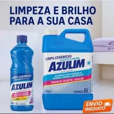 Limpa Cerâmicas Azulejos e Rejuntes 1L AZULIM Lavanda Tira manchas Concentrado