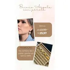 Brinco Argola Folheado a ouro 18k Banho de Qualidade