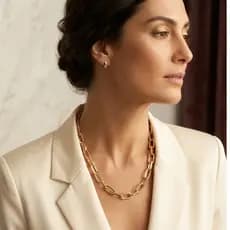Colar Feminino Corrente Elos Redondos Dourado Banhado Ouro 18k Luxo Blogueira Ajustável Envio Imediato