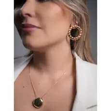 Brinco Argola Torcida Feminino Banhado a Ouro 18k Bold Luxo Semijoia Antialérgica Qualidade Premium
