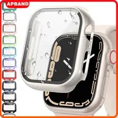 Capa Capinha De PC Case Com Vidro Para Relógio Iwatch Apple Watch SE Ultra 3 2 Series 11 10 9 8 7 6 49 46 45 42mm