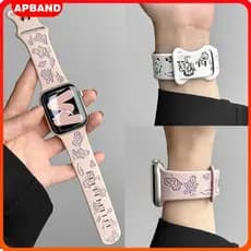 Pulseira De Silicone Imprimir Para Iwatch Apple Watch 46 45 44 42 49 41 40 38mm Ultra 3 2 Series 11 9 8 7 6 5 4 SE 3 2