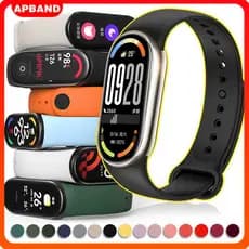 Pulseira De Silicone Para Smartwatch Xiaomi Mi Band 10 9 8 NFC/ Miband 10 9 8 Acessórios Strap Esportiva