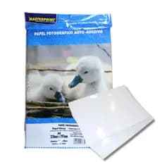 Papel Fotográfico 80g A4 Glossy Adesivo Masterprint - Pacote c/ 50 Folhas