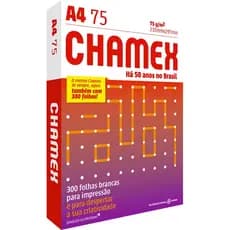 Papel Sulfite A4 75g Chamex - Pacote c/ 300 Folhas