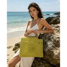 Bolsa Praia Macramê de Mão