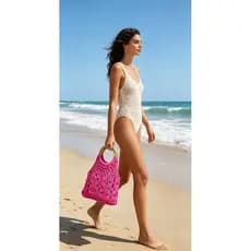 Bolsa de Praia Macramê de Mão