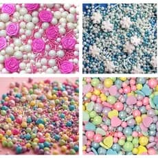 Confeitos de Açúcar Sprinkles Comestíveis 50g e 100g Premium Diversas Opções Para Doces Confeitaria