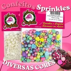 Confeitos de Açúcar Sprinkles 100% Comestíveis 50g e 100g Premium Diversas Opções