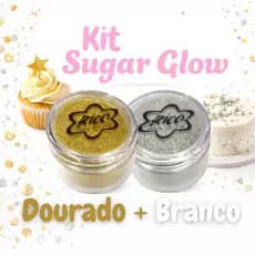 kit 2 sugar glow Branco e DouradoPara Decoração de bolos e doces 5-10 gramas