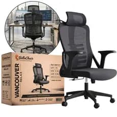Cadeira de Escritório Giratória Vancouver Relax Preta Presidente Ref. 5907211 - Bella Chair