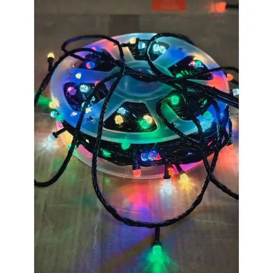 CORDÃO DE LED MINI-BULBO 110V180LEDS, 45METROS, FIO VERDE