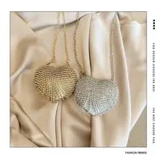 💎Bolsa Mini Coração de It Girl 2025 | Strass & Pérolas | Para Festa de Gala & Noite
