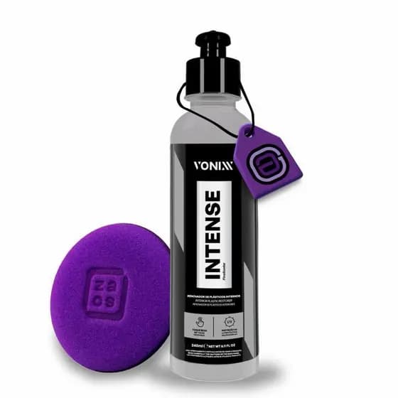 Vonixx Intense 240mL + aplicador ZACS - Renovador restaurador de plásticos para o interior acabamento acetinado